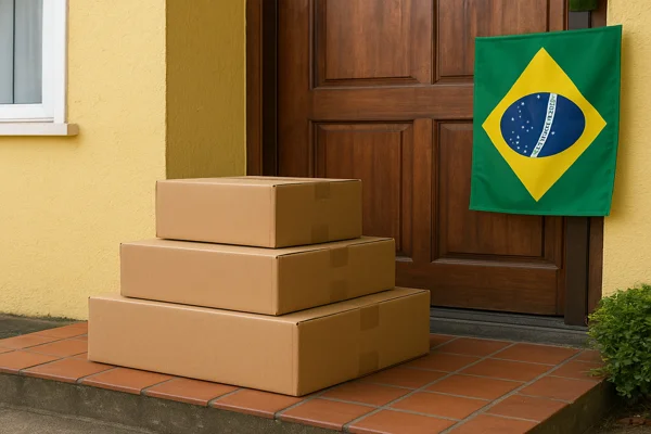 Caixas de entrega na porta de casa
