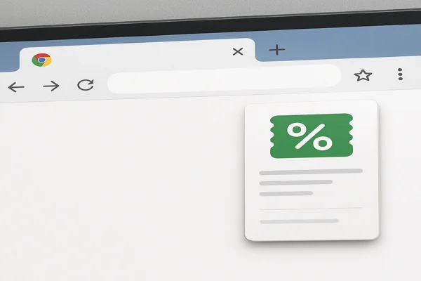 Extensão do navegador com cupom