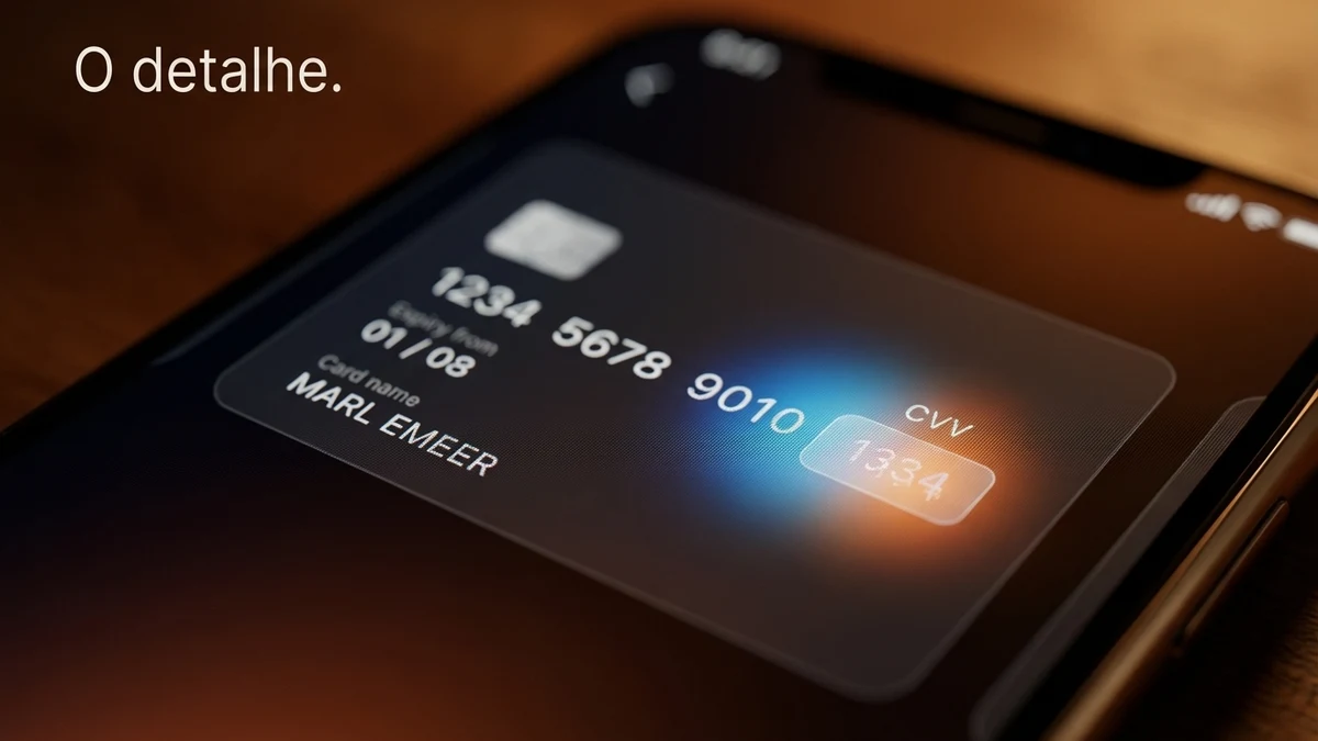 Pessoa usando cartão virtual no laptop em casa para compra online