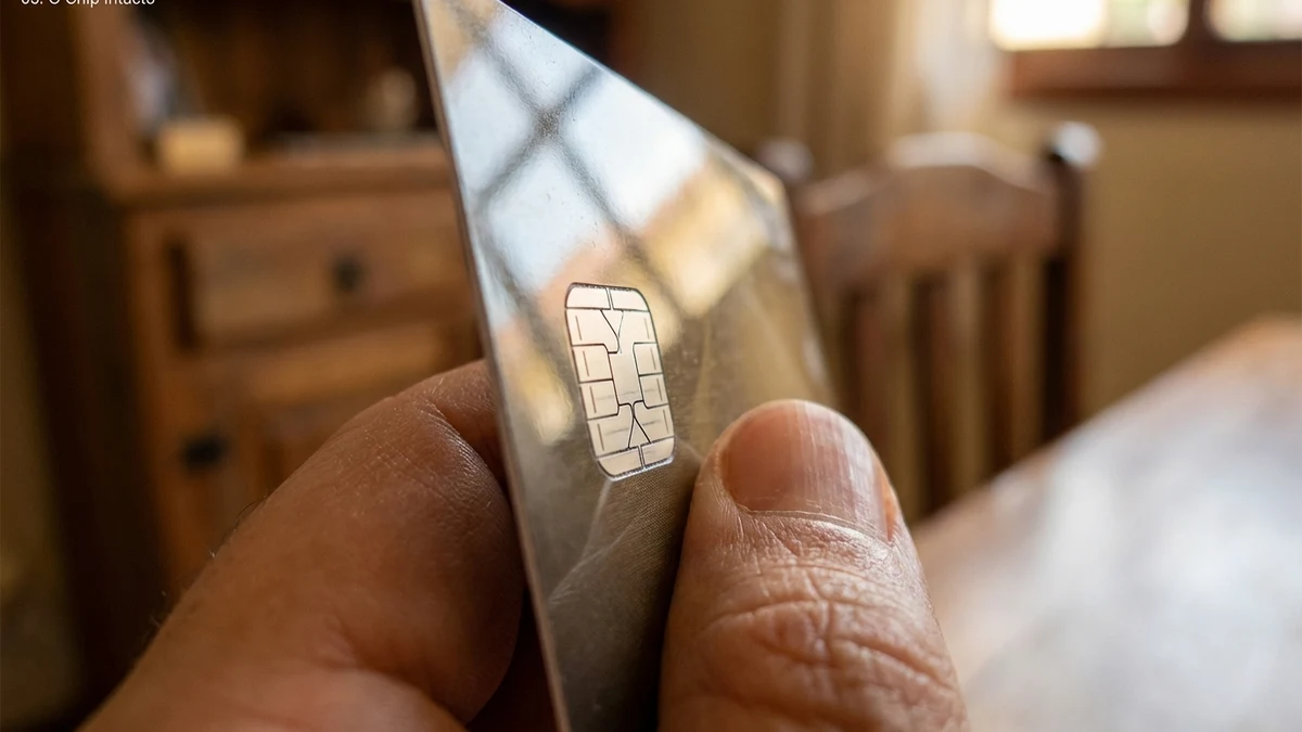 Cartão limpo e conservado ao lado de celular com carteira digital