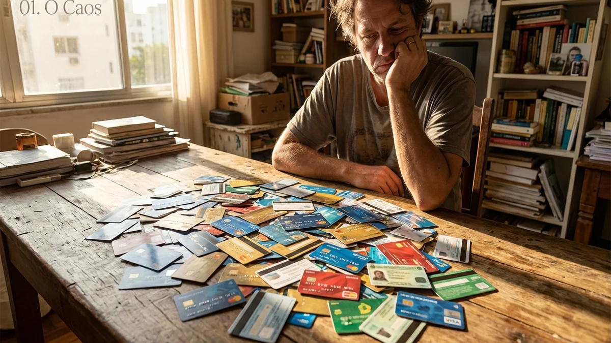 como organizar varios cartoes