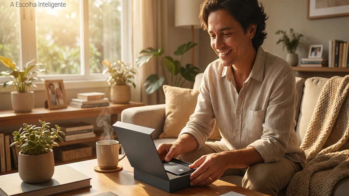 Pessoa fazendo primeira compra por aproximação com cartão de crédito