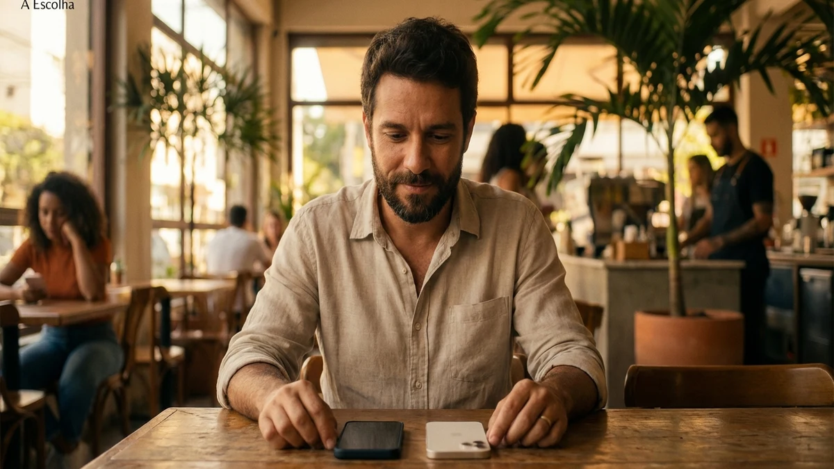 Pessoa usando Google Pay em celular Android para pagamento